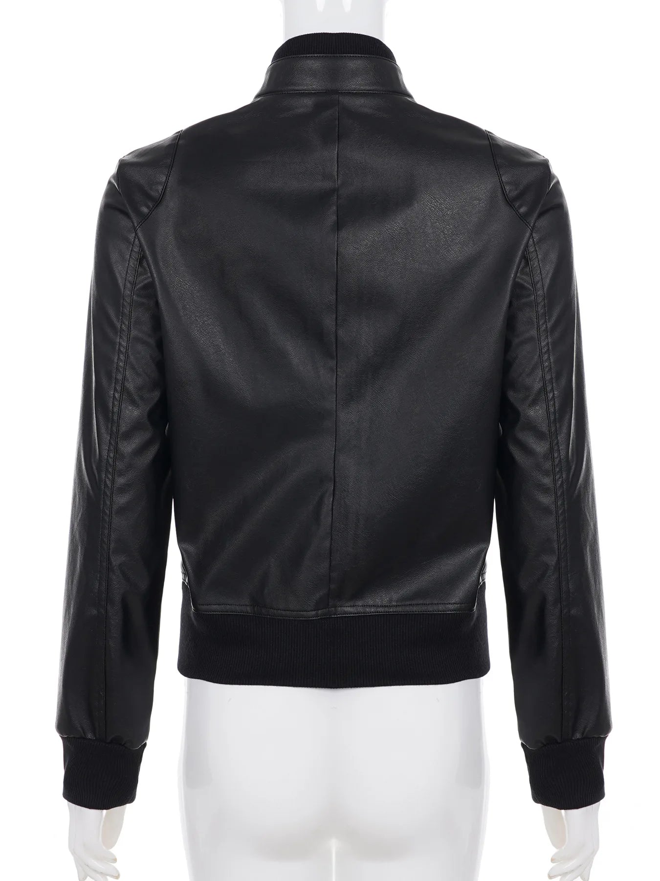 AltGoth Harajuku Streetwear Pu Leder Jacke Mall Gothic Cyber Punk Rollkragen Crop Mäntel Hipster Dark Grunge Rave Outfit Femme