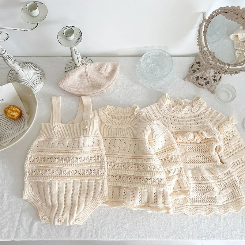 MILANCEL 2023 Baby-Bodys, gestrickt, für Kleinkinder, Mädchen, Kleidung, Kleinkinder, einteilig, Jungenkleidung