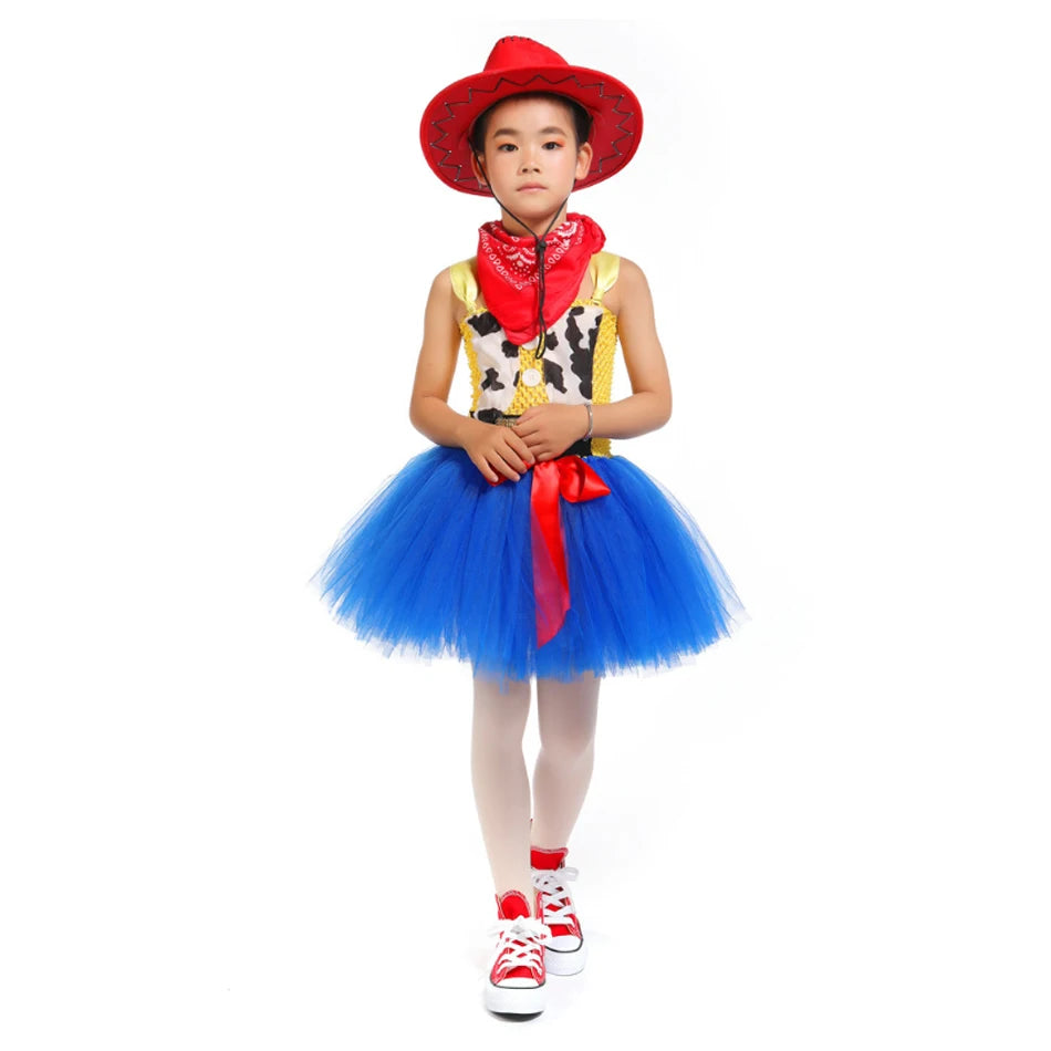 Woody Jessie Toy Story Cowboy Performance Kostüm Sets Mädchen Cartoon Tutu Kleid Kinder Disney Cosplay Karneval Party Kleidung