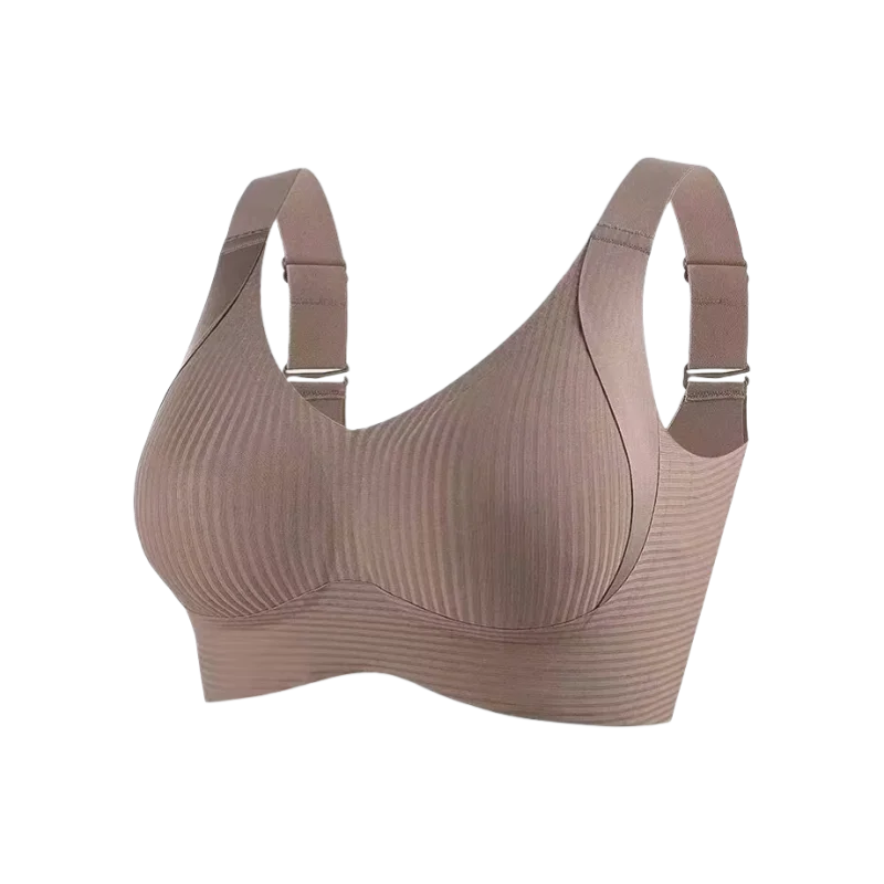 Plus Size Seamless Bra - Wireless Lift Anti-Sagging, Breathable Wide Strap Comfort for Women Daily & Sports.