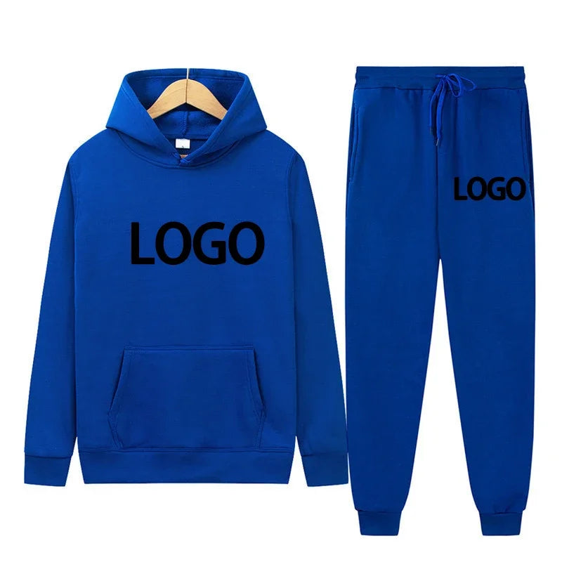 Maßgeschneiderter bedruckter Herren- und Damen-Trainingsanzug mit Kapuze, Sweatshirts und Jogginghose, hochwertiger Unisex-Anzug für den Alltag, lässig, Sport, Hoodies