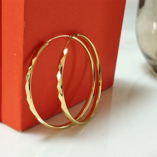 Senlissi - 925 Sterling Silver Hoop Earrings For Women 18K Gold Plated Jewelry Dazzling Women's Hoops Earrings Christmas Gifts.