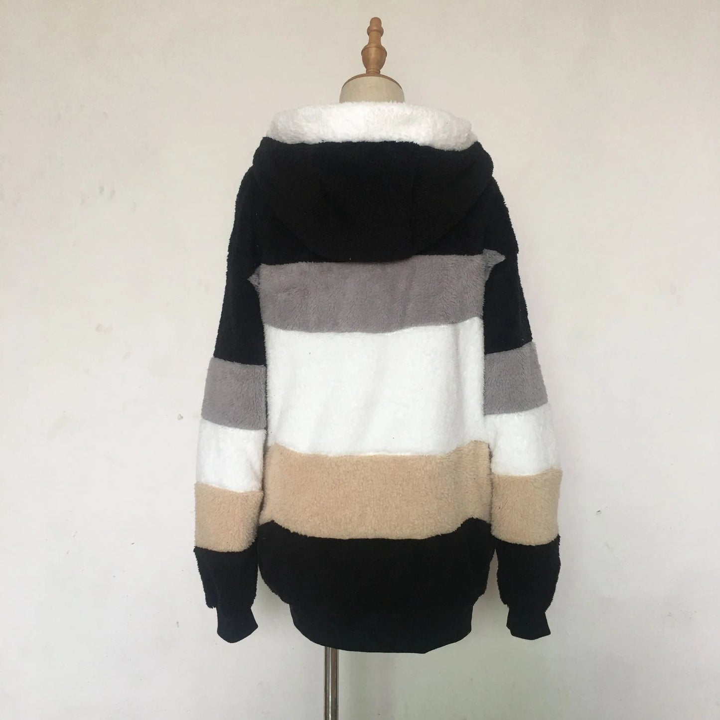 Übergroße Jacke für Frauen 2023 Neue Herbst Winter Warme Plüsch Tasche Mit Kapuze Streetwear Lose Dame Oberbekleidung Mantel Roupas Feminina