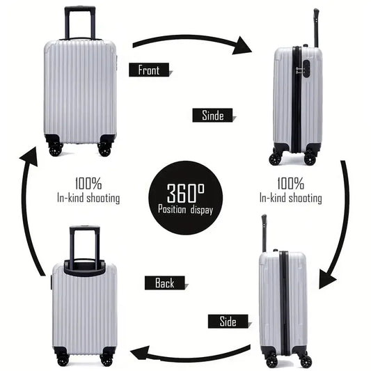 20 Zoll, 24-Zoll-Trolley-Koffer, Schüler-Trolley mit Reißverschluss und großem Fassungsvermögen, Boarding-Koffer, Koffer, Universal-Rollenkoffer.