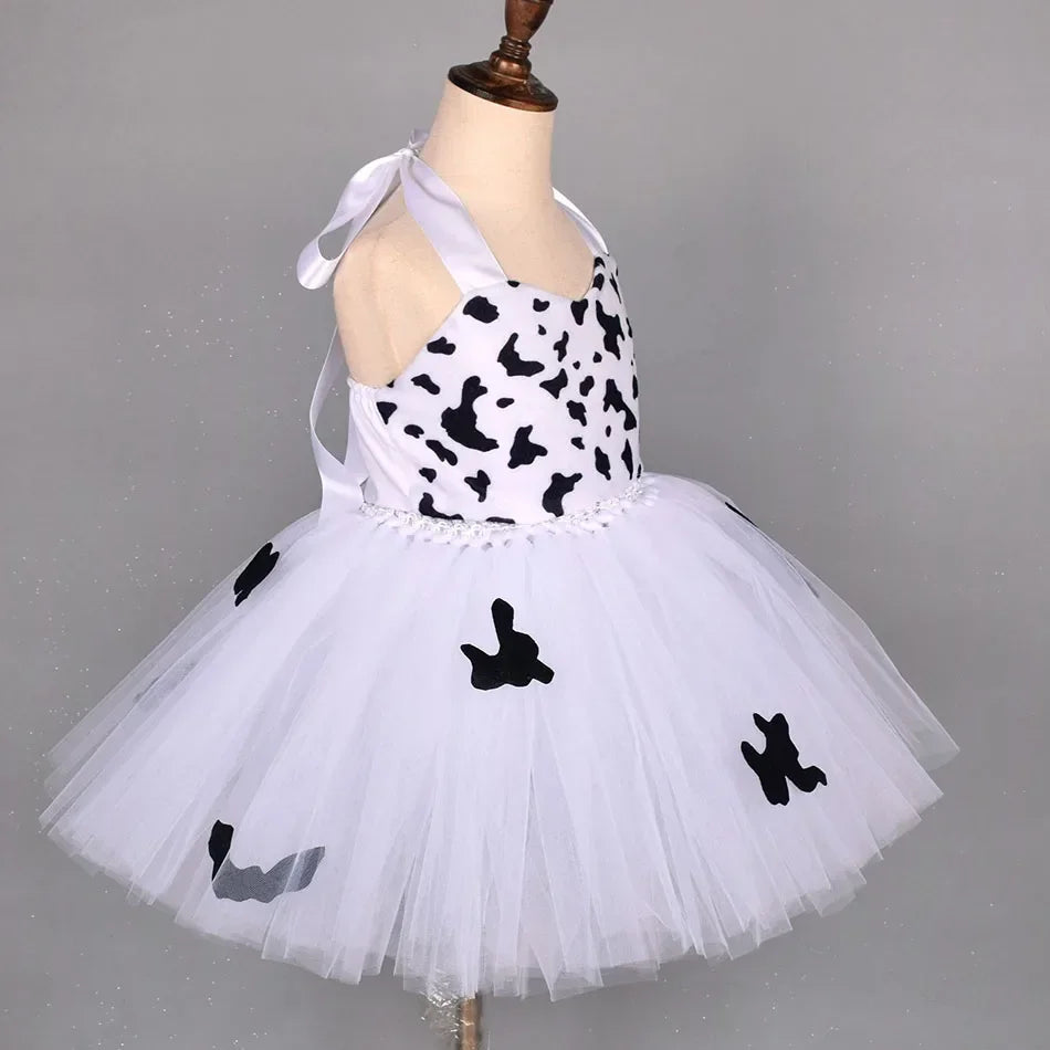 Halloween Tier Cosplay Kostüm für Kinder Wald Thema Kühe Tiger Giraffe Leopard Zebra Tutu Kleider Performance Tanz Sets
