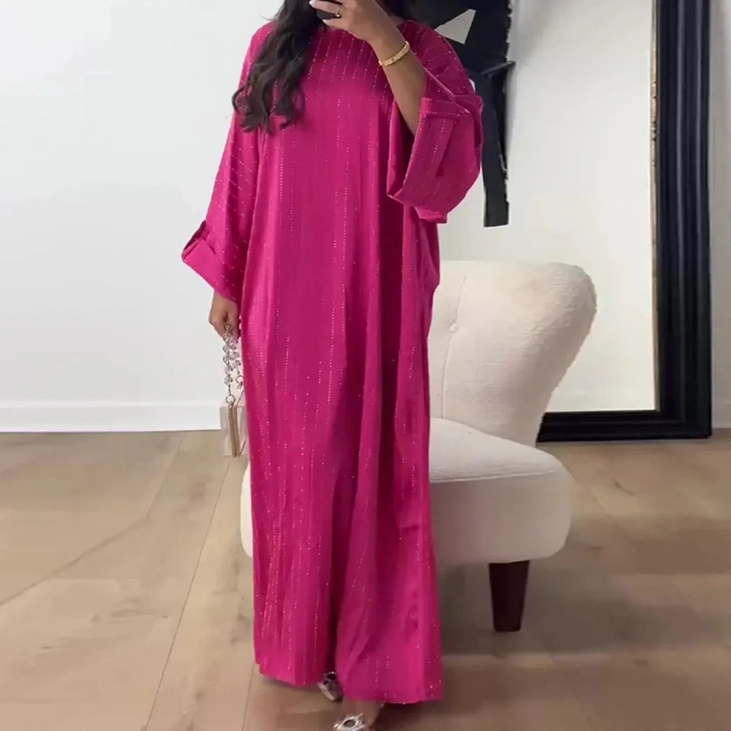 2024 Luxus Dubai Abaya Kleid für Muslimische Frauen Ramadan Eid Saudi-Arabien Party Jalabiya Kleidung Islamische Türkei Modest Lange Robe | H&D Shop