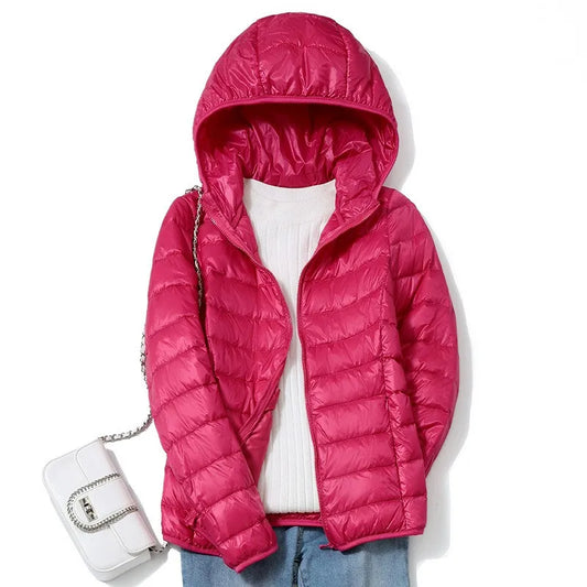13 Farbe Neuankömmlinge Frauen Mode kurze ultraleichte dünne packbare Puffer Jacken weibliche süße Stil koreanische Daunen mäntel.