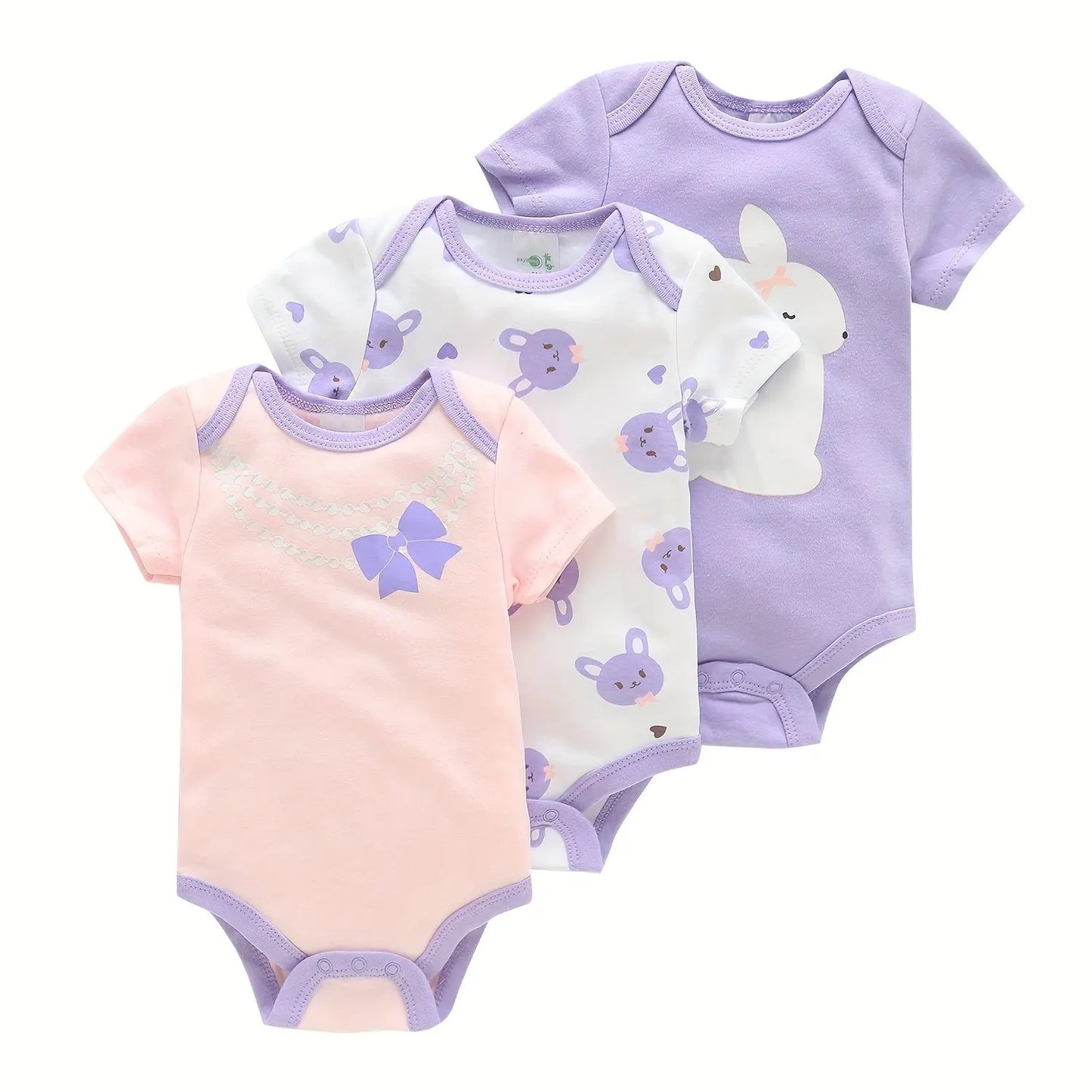 3PCS Infant Baby Nette Grafik einteilige Kleidung Für Jungen Und Mädchen, Neugeborenen Reine Baumwolle Sommer Strampler neugeborene kleidung