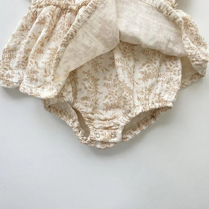 2024 neue Sommer Kleinkind Baby Body suits ärmellose Baumwolle Druck Neugeborenen Baby Overall 0-24m Kinder kleidung