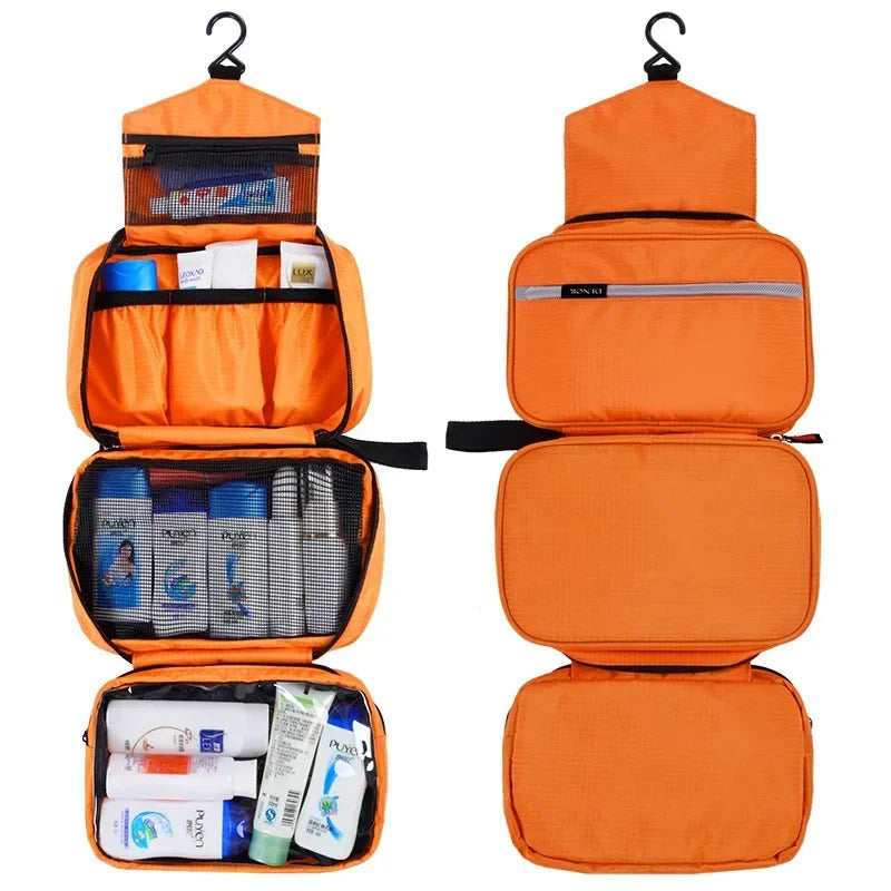 Hanging Men's Toiletry Bag Large Waterproof Cosmetic Bags Travel Organizer Lady Toiletries Makeup Toilet Foldable Bathroom Kit.