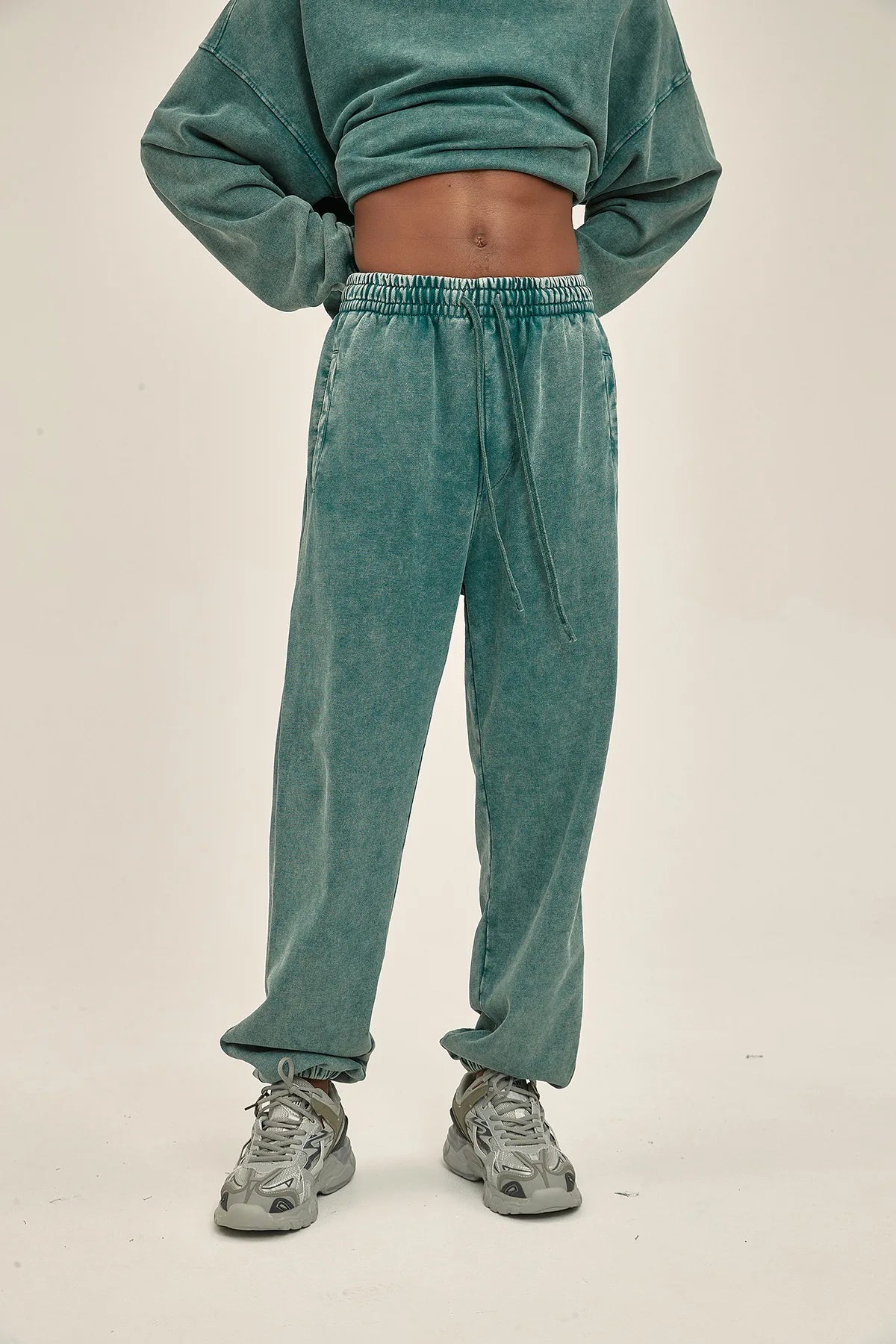 Vier Jahreszeiten Neue Mode Für Männer Casual Trendy Amerikanischen Gewaschen Gewachst Lose Einfarbig Hosen Gerade Jogger Hosen Männliche Hosen