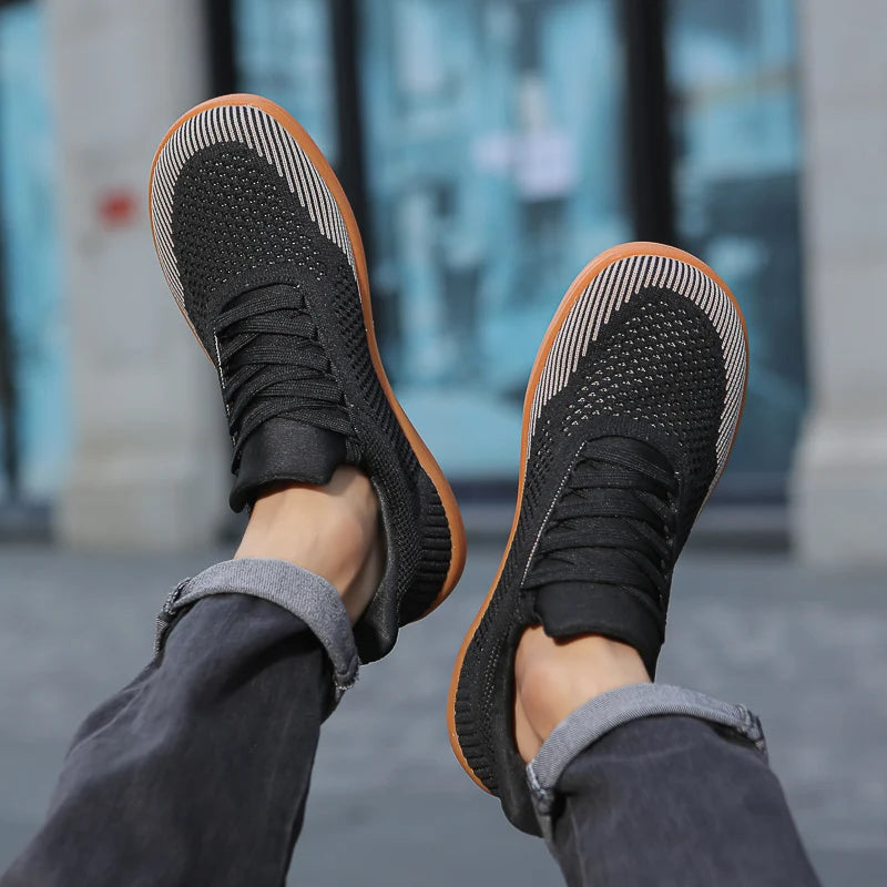 Sommer Breite Schuhe Männer Barfuß Breite Kappe Weichen Sohlen Outdoor Jogging Lace Up Casual Sneaker Atmungsaktive Laufschuhe Tenis Jeans