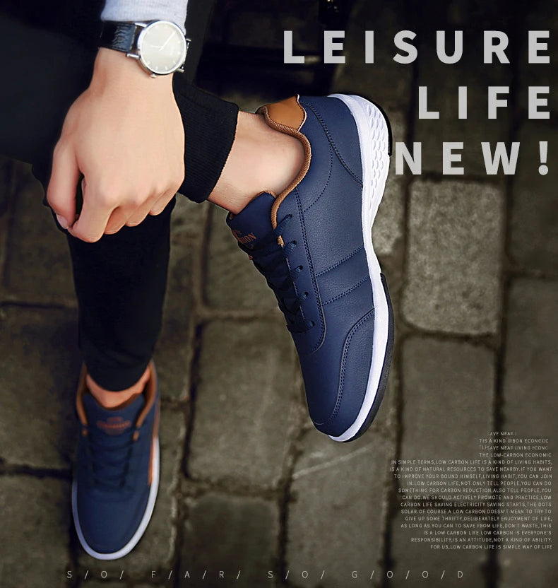 Pu Leder Männer Schuhe Turnschuhe Trend Casual Atmungsaktive Freizeit Männlichen Turnschuhe Nicht-Slip Schuhe Vulkanisierte Schuhe Tenis Masculino