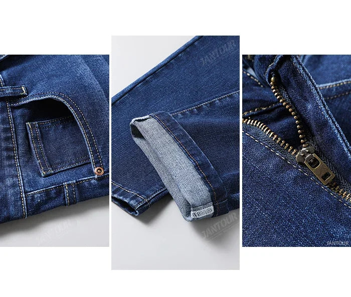 Baumwolle Herren Jeans Denim Hosen Marke Klassische Kleidung Overalls Gerade Hosen für Männer Schwarz Oversize Große Größe 35 40 42 44 46