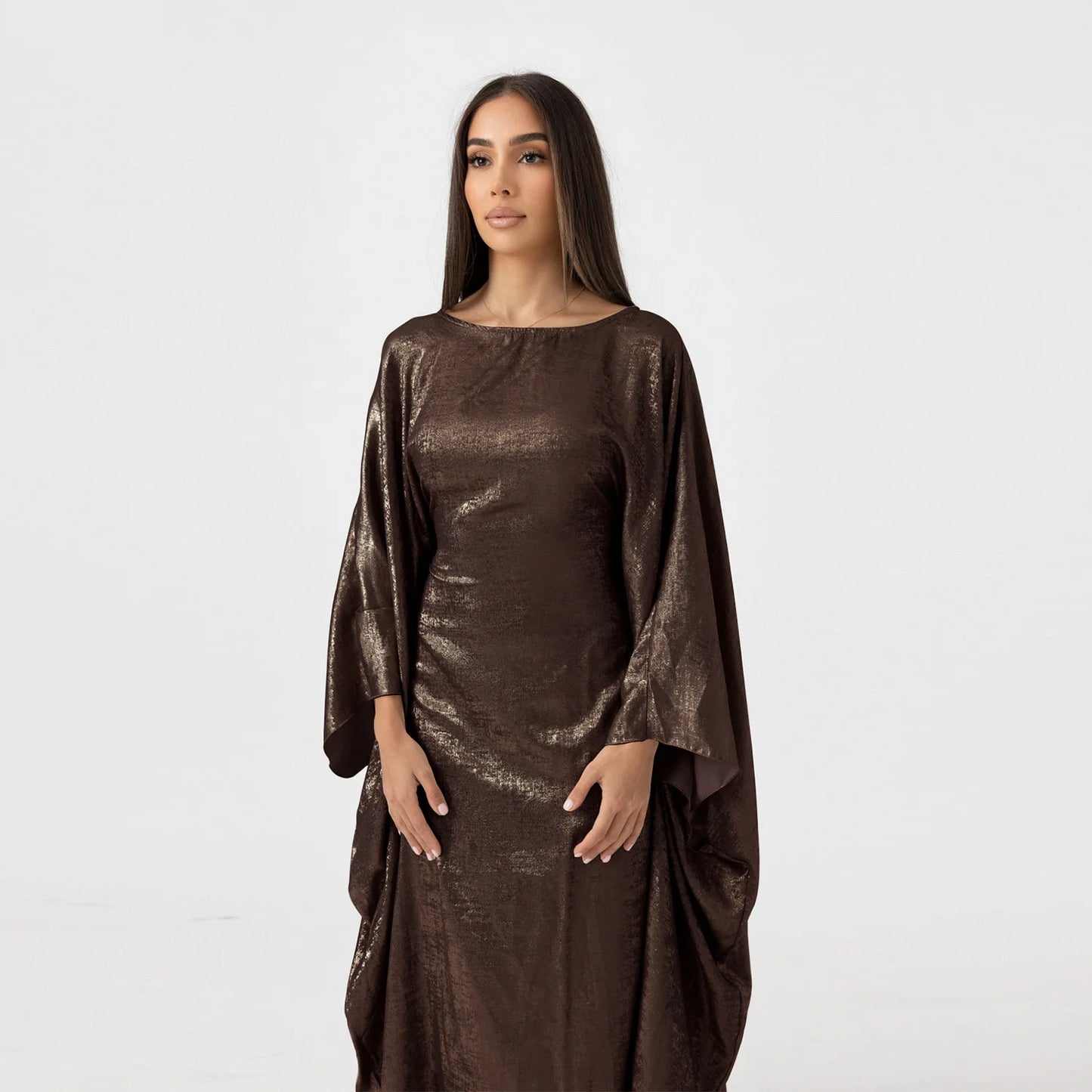 New Ramadan Batwing Sleeve Satin Abaya Dubai Luxury Islam Muslim Kaftan Dress Kebaya Abayas Women Robe Musulmane Femme Vestidos.