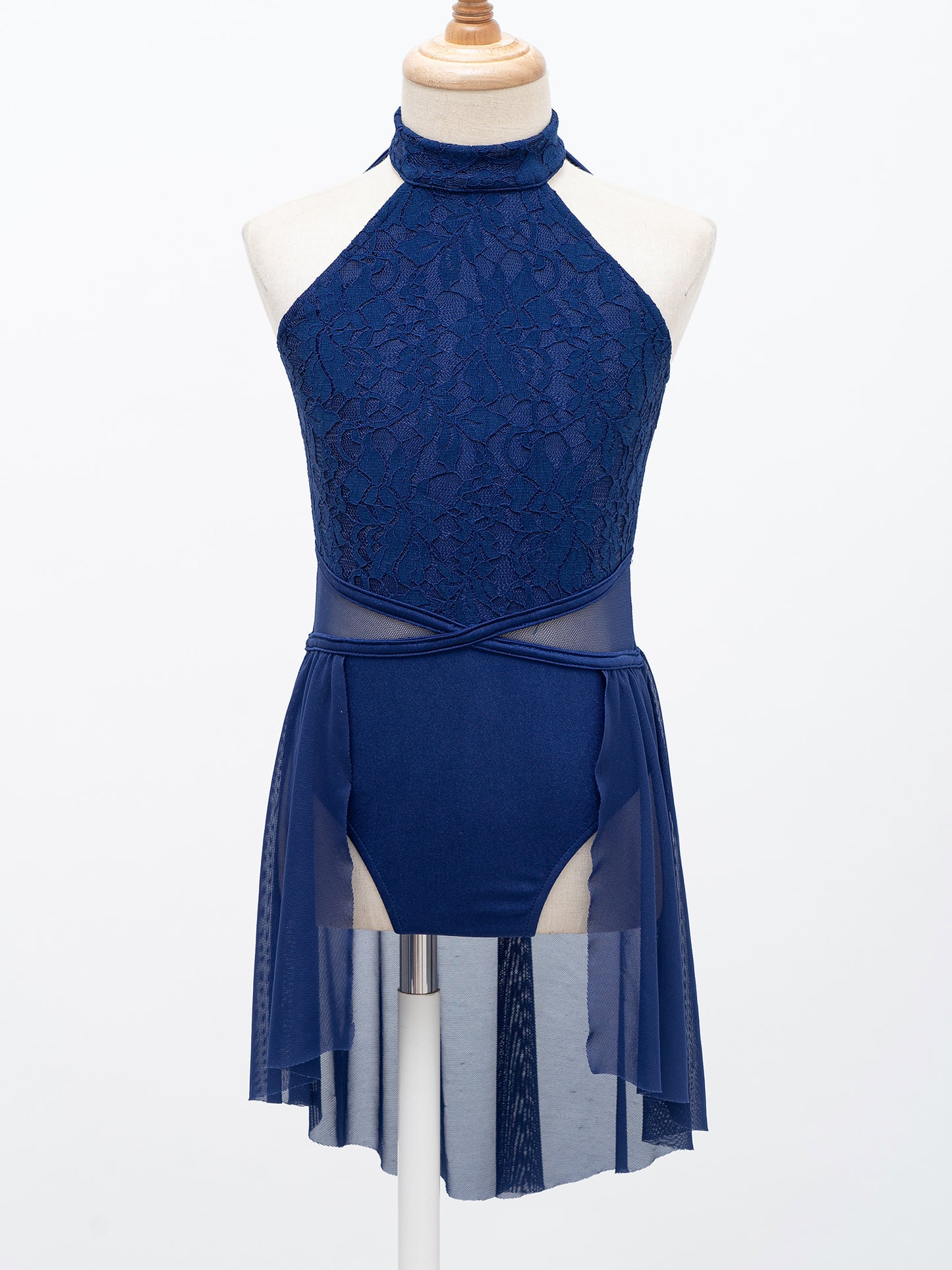 Mädchen Ballett Gymnastik Trikot lyrischen Tanz kleid ärmellose florale Spitze Tutu Tanz kleidung für Eiskunstlauf Bühnen performance
