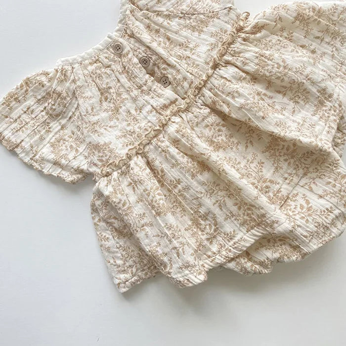 2024 neue Sommer Kleinkind Baby Body suits ärmellose Baumwolle Druck Neugeborenen Baby Overall 0-24m Kinder kleidung