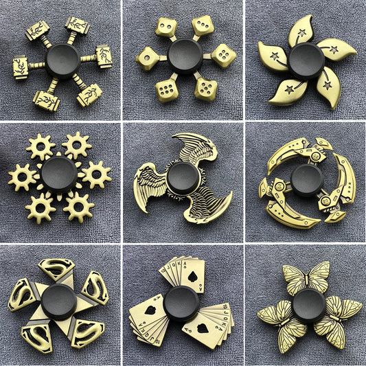New Bronze Metal Alloy Fidget Spinner R188 Mute Bearing Hand Spinner Fingertip Gyro Stress Relief Toys For Kids Adult.