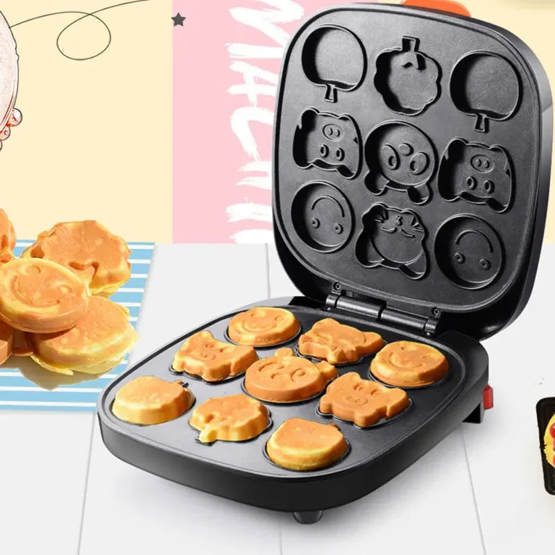 Mini Electric Walnut Cake Maker Automatic Nut Waffle Bread Machine Sandwich Iron Toaster Baking Breakfast Pan Oven 220V EU plug.