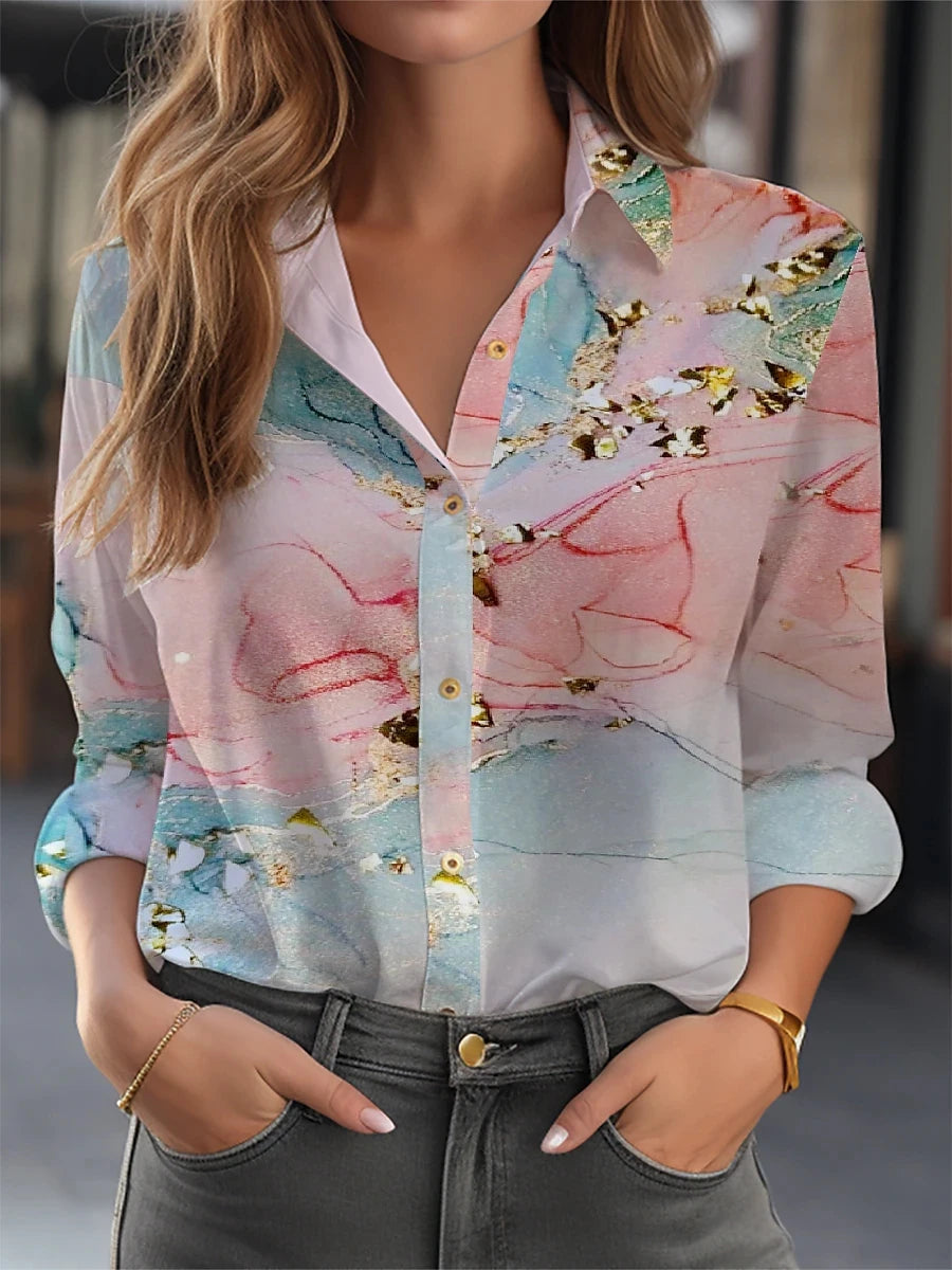 Elegant Shirt Women Fashion Temperament Blouse Long Sleeve Shirt Women New Casual Shirt.
