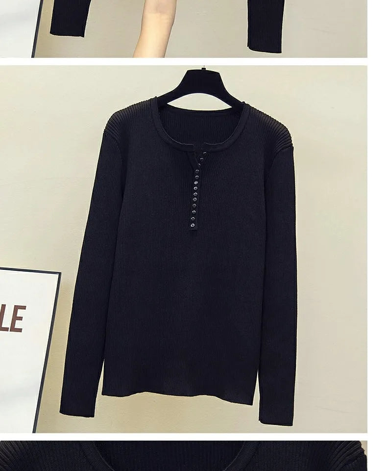 2026 gestrickte Frauen Pullover Taste V-ausschnitt Pullover Herbst Grundlegende Pullover für Weibliche Pullover Schlank Solide Bold Streifen Tops