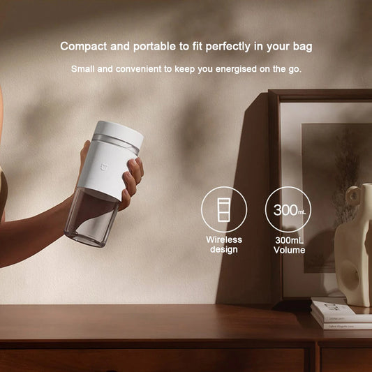 XIAOMI MIJIA Portable Blender,Makes 12 Cups Full Charge,Wireless and Portable,300ML Capacity Mixer Cup Juicer Machine,19,500rpm.
