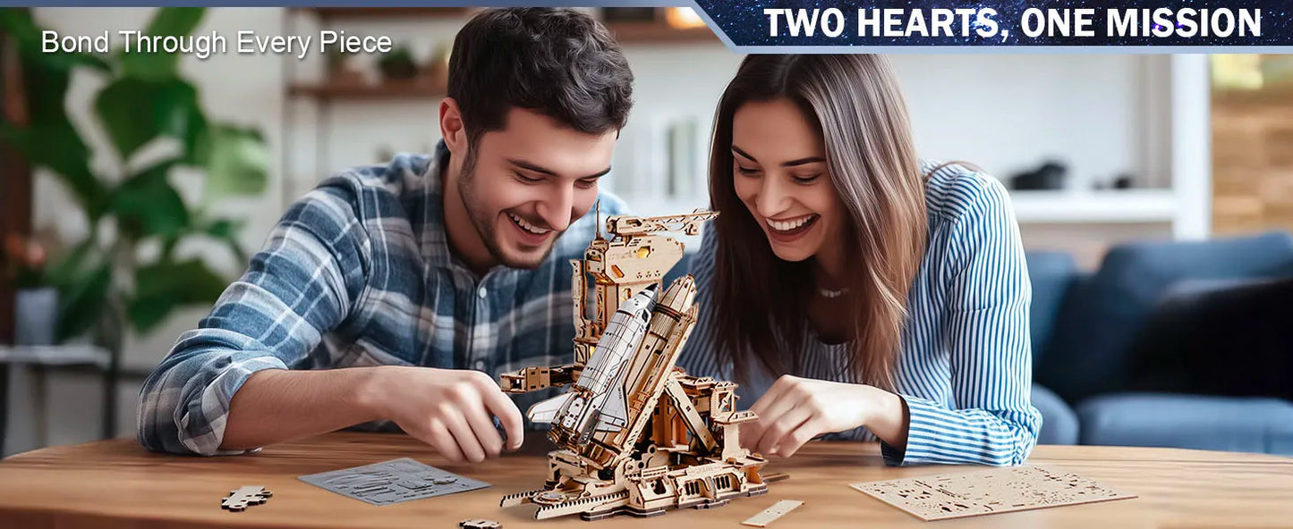 Robotime Rokr 3D Wooden Puzzle Space Shuttle Model Kits For Adults To Build STEM Toy Gift LKA02.
