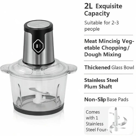 Multifunctional meat grinder 5L 500W stainless steel, kitchen machine, Shredder, 4-step, minced meat/vegetables/Dough.