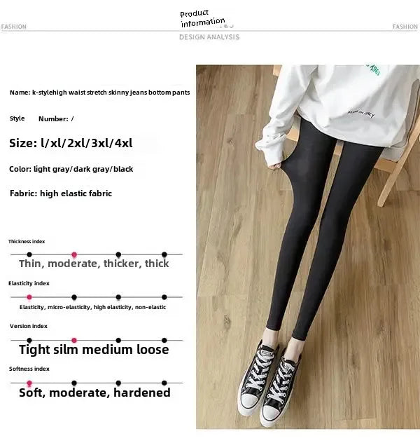 Hoch taillierte, dünne Leggings aus Modal-Baumwolle, Übergröße, Sicherheitshose, elastische Oberbekleidung, Leggings mit mittlerer Taille für Damen