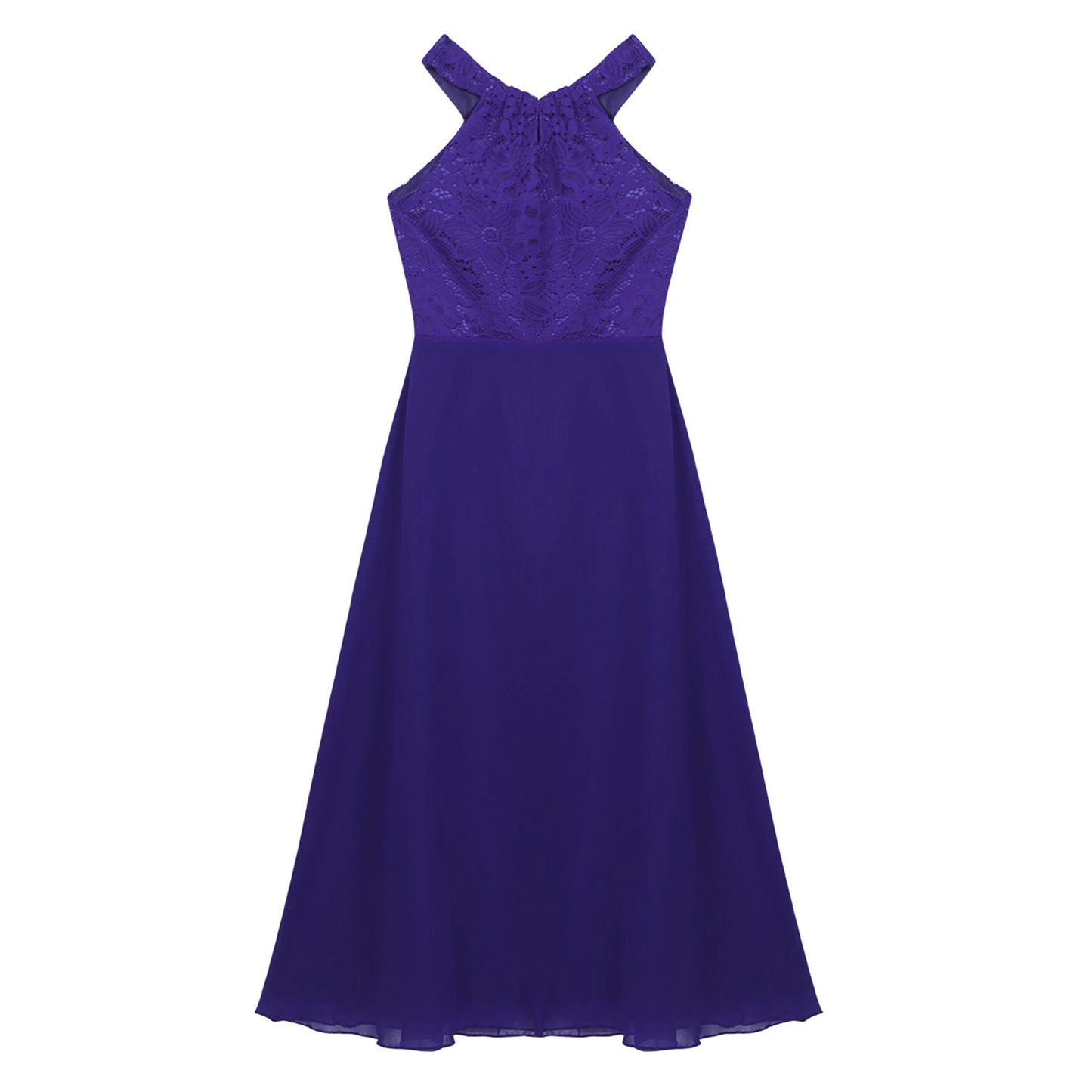Sommer Mode Blume Mädchen Kleid Hochzeit Geburtstag Party Kinder Lange Kleid Vestido Elegante Halter Neck Floral Spitze Prinzessin Kleid