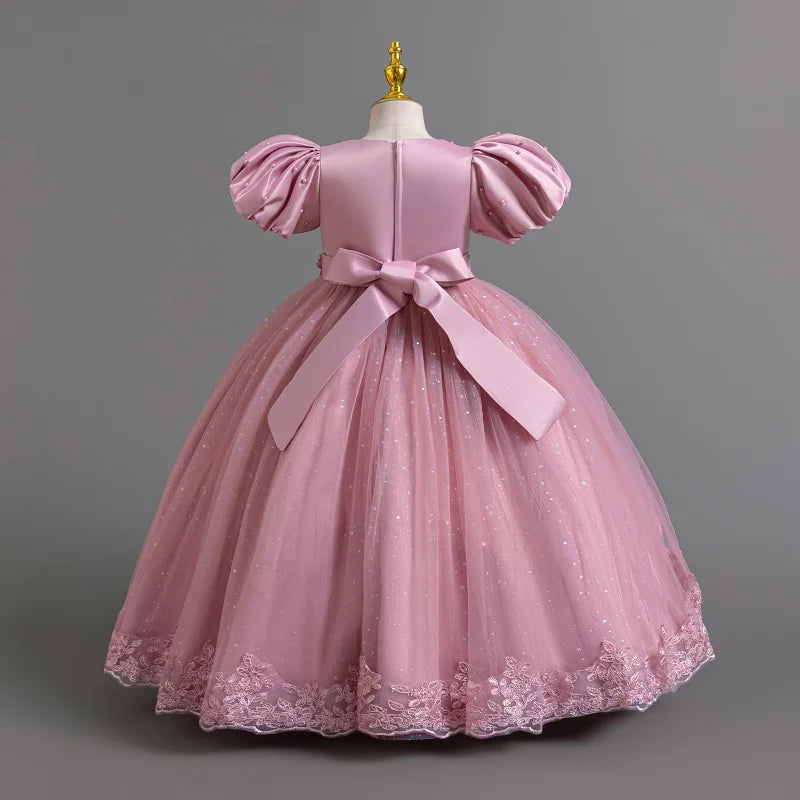 Neue wunderschöne Mädchen Party kleid Eröffnungs feier Kleidung Halloween Performance Tanz Prinzessin Rock 4-12t Weihnachts kleid