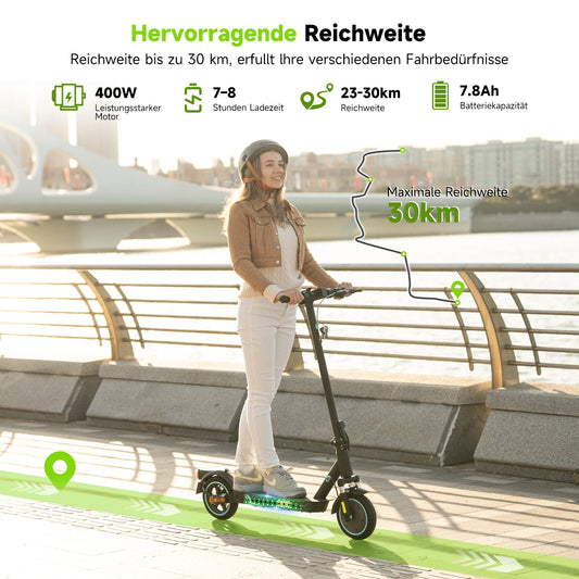 RCB EV85F (ABE) Adult EScooter 400W Motor Foldable E-Scooter 36V 7.8AH 8.5” Road Tire Commuting Electric Scooter.