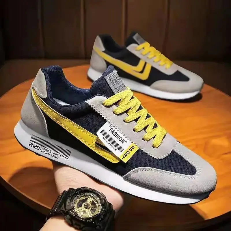 Männer Kausalen Licht Mode Turnschuhe Mann Herbst Neue Spitze-up Wohnungen Im Freien Mesh Atmungsaktive Casual Schuhe Zapatillas De hombre