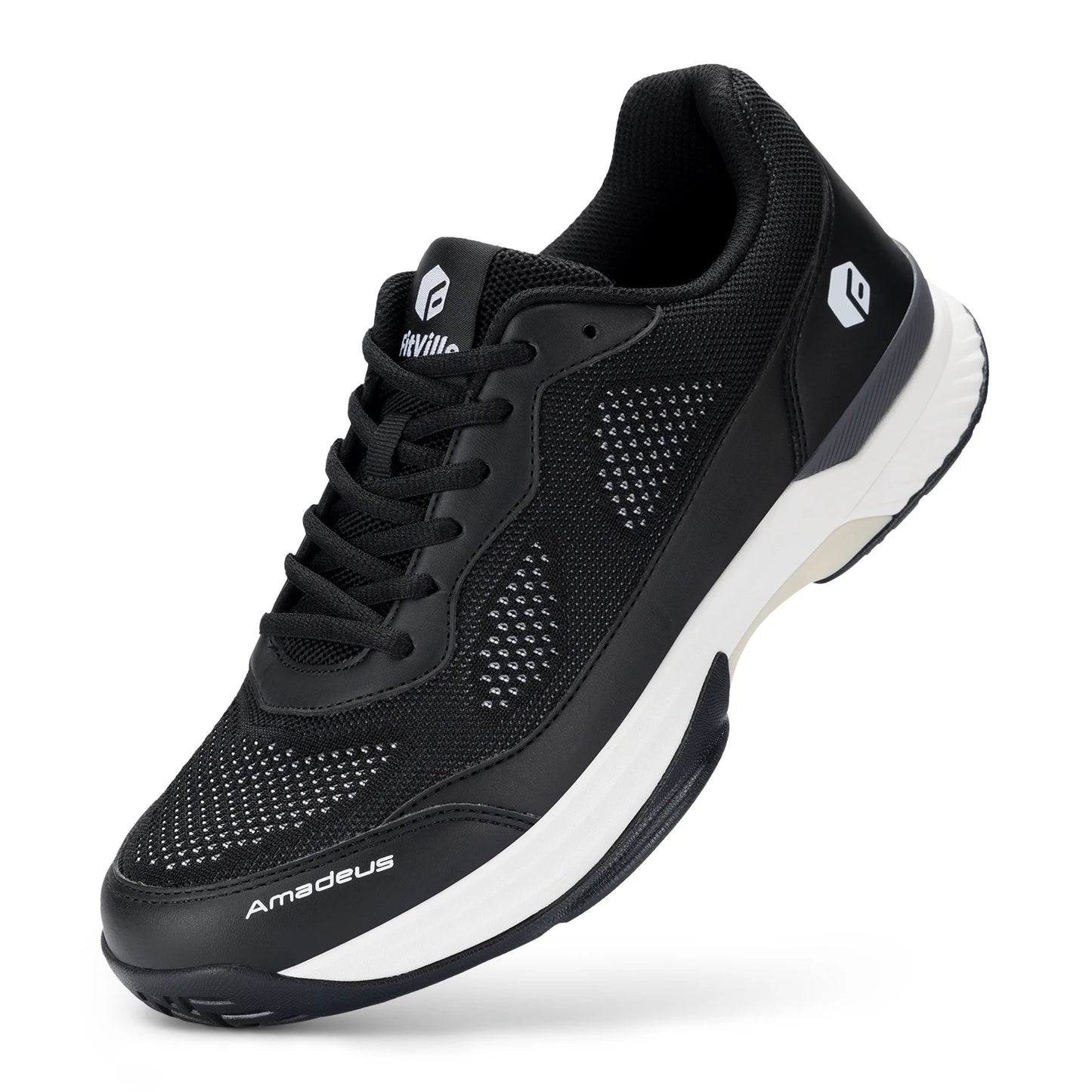 FitVille Professionelle Tennisschuhe für Herren, Soprt-Schuhe, Trainings-Sneaker, rutschfest, schweißabsorbierend, geschwollene Füße, Fußgewölbeunterstützung