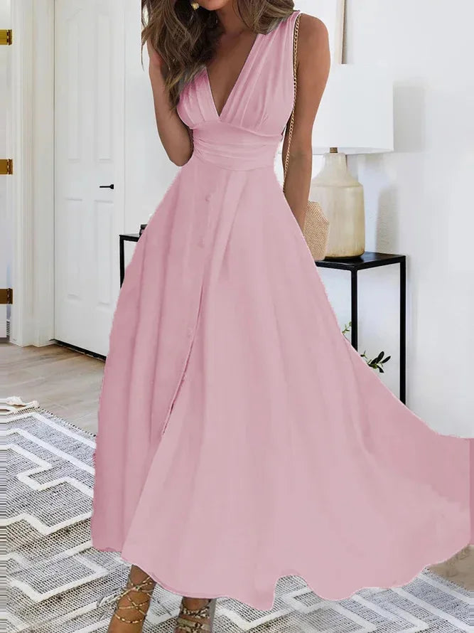 Frühling Sommer Elegante Party Langes Kleid Für Frauen Sexy Tiefem V-ausschnitt Ärmel Schlank Weiß Casual Boho Maxi Kleider 2024 Robe femme