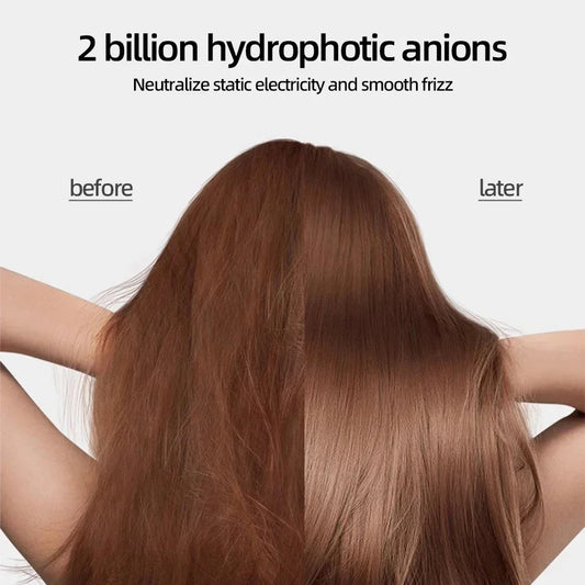 High-speed bladeless hair dryer Negative ion hair care High power, silent and quick drying, portable, suitable for home travel.