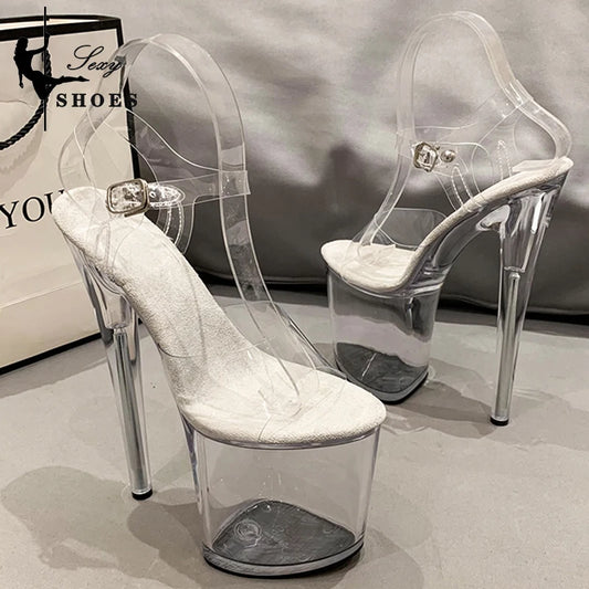 Platform sandals Girl shoes 20CM crystal Summer high heels ladies shoes on sale Pole Dance Pumps sandalias de mujer verano.