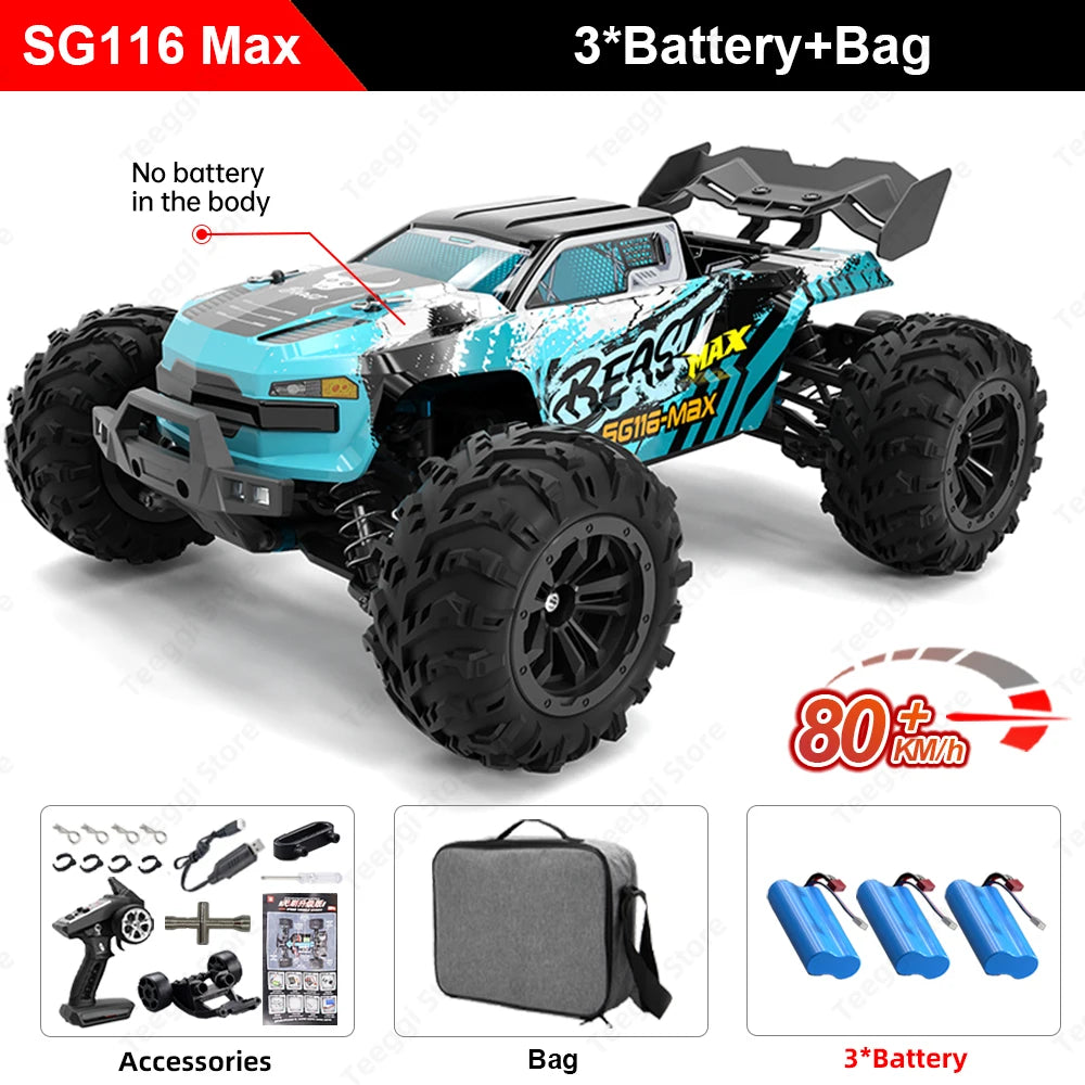 ZLL SG316 MAX 1:16 High Speed Drift Racing Car 80KM/H Brushless Motor 4WD RC Off Road Car Monster Trucks Toys for For Kids Gifts