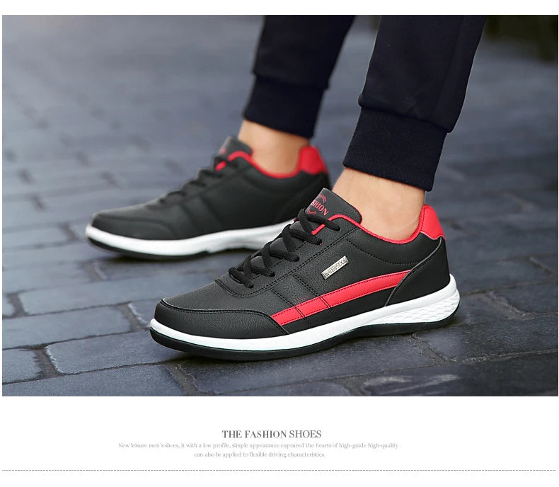 Pu Leder Männer Schuhe Turnschuhe Trend Casual Atmungsaktive Freizeit Männlichen Turnschuhe Nicht-Slip Schuhe Vulkanisierte Schuhe Tenis Masculino