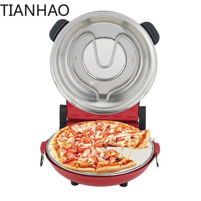 Fabrik Heißer Verkauf Arbeitsplatte Ofen Multifunktionale Elektrische Pizza Ofen Emaille Stein Borosilikatglas