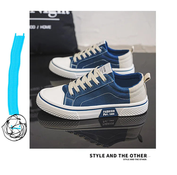 Atmungsaktive Herren-Skateschuhe aus Segeltuch mit weicher Sohle, lässige Turnschuhe, trendige, vielseitige, leichte, rutschfeste Slip-On-Sportschuhe, Größe 37–48