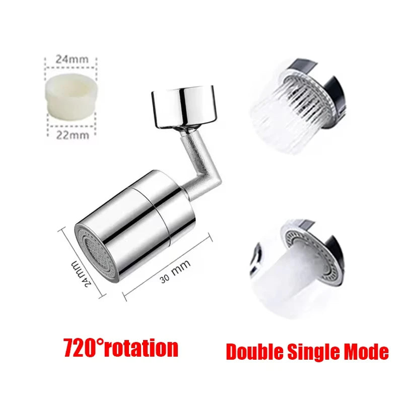 360°Universal Kitchen Faucet Anti-splash Aerator Bathroom Tap Rotatable Faucet 2 Mode Tap Nozzle Bubbler Kitchen Sink Faucet