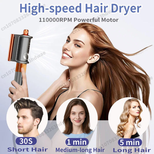 6 IN 1 High-Speed Hot Air Styler,1300W Power Hair Dryer Brush,Negative Ions Multi Styler for Straight,Wavy,Curly,and Coily Hair