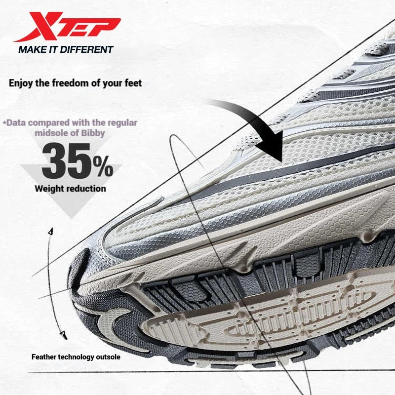 Xtep Little Basque 2 Freizeitschuhe für Herren, 20225, Sommer, Vintage, atmungsaktiv, bequem, rutschfest, langlebig 875219320017