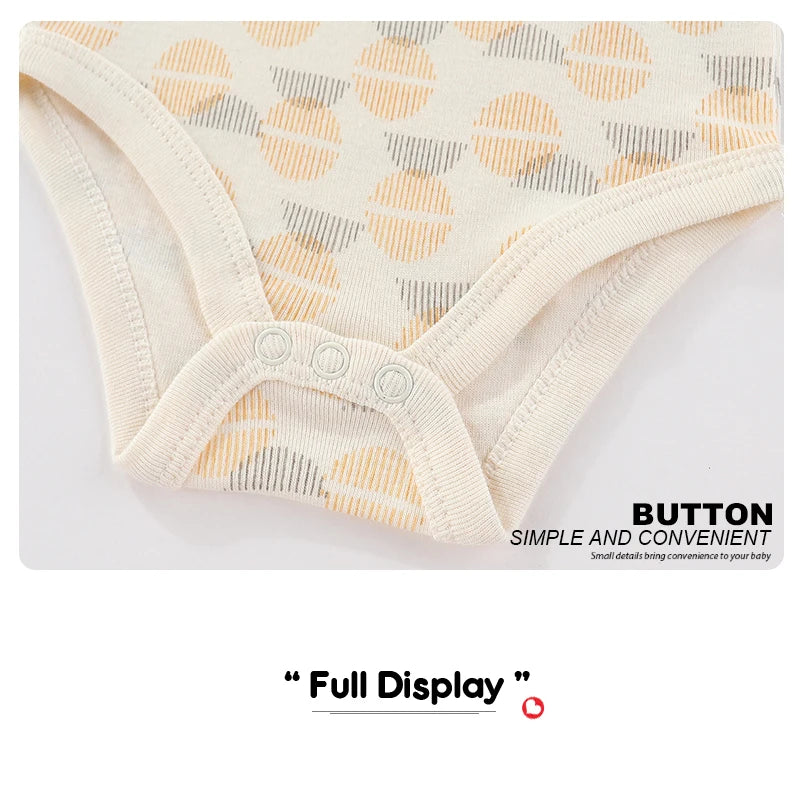 Kiddiezoom 3-teiliges Sommermode-Cartoon-Body für Jungen und Mädchen, weiche Onesies für Neugeborene