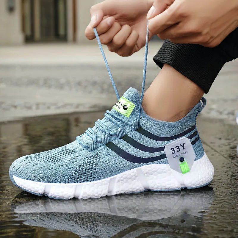 Herren Casual Sportschuhe atmungsaktiv leichte Sneakers Outdoor Mesh schwarze Laufschuhe sportlich Jogging Tenis Wanderschuhe