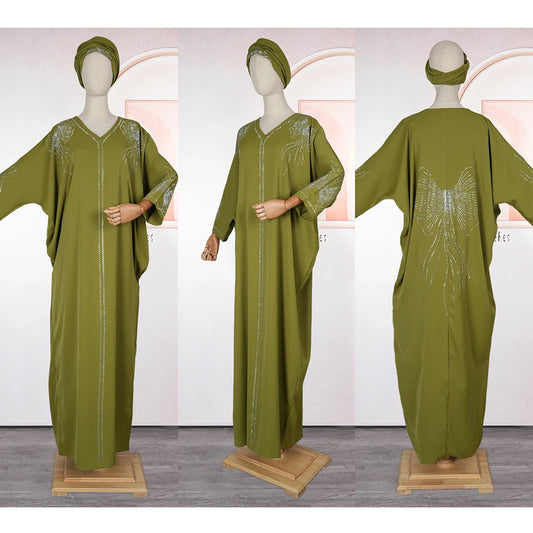 Abayas For Women Dubai Luxury 2025 African Muslim Fashion Dress Caftan Marocain Evening Party Dresses Boubou Robe Djellaba Femme.