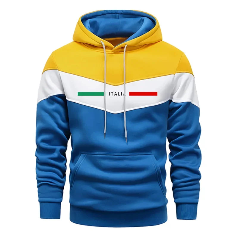 Autumn Winter Men Sporty Jogger Set Hoodies Sweatshirt Casual Urban Fashion Tracksuit Hooded Sweatpants Italy Printed Outfits