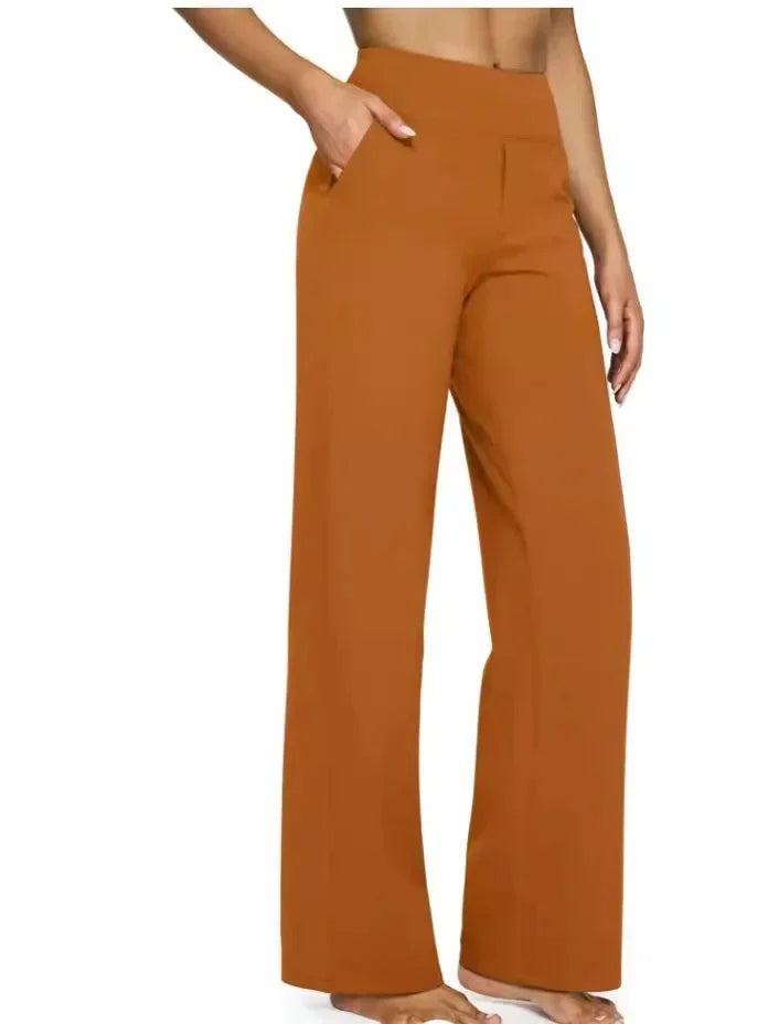 Lässige, lockere Hose mit geradem Bein für Damen, Sommer, Neuankömmling 2024, Taschendetail, bequeme Passform, lange Hose, modisch