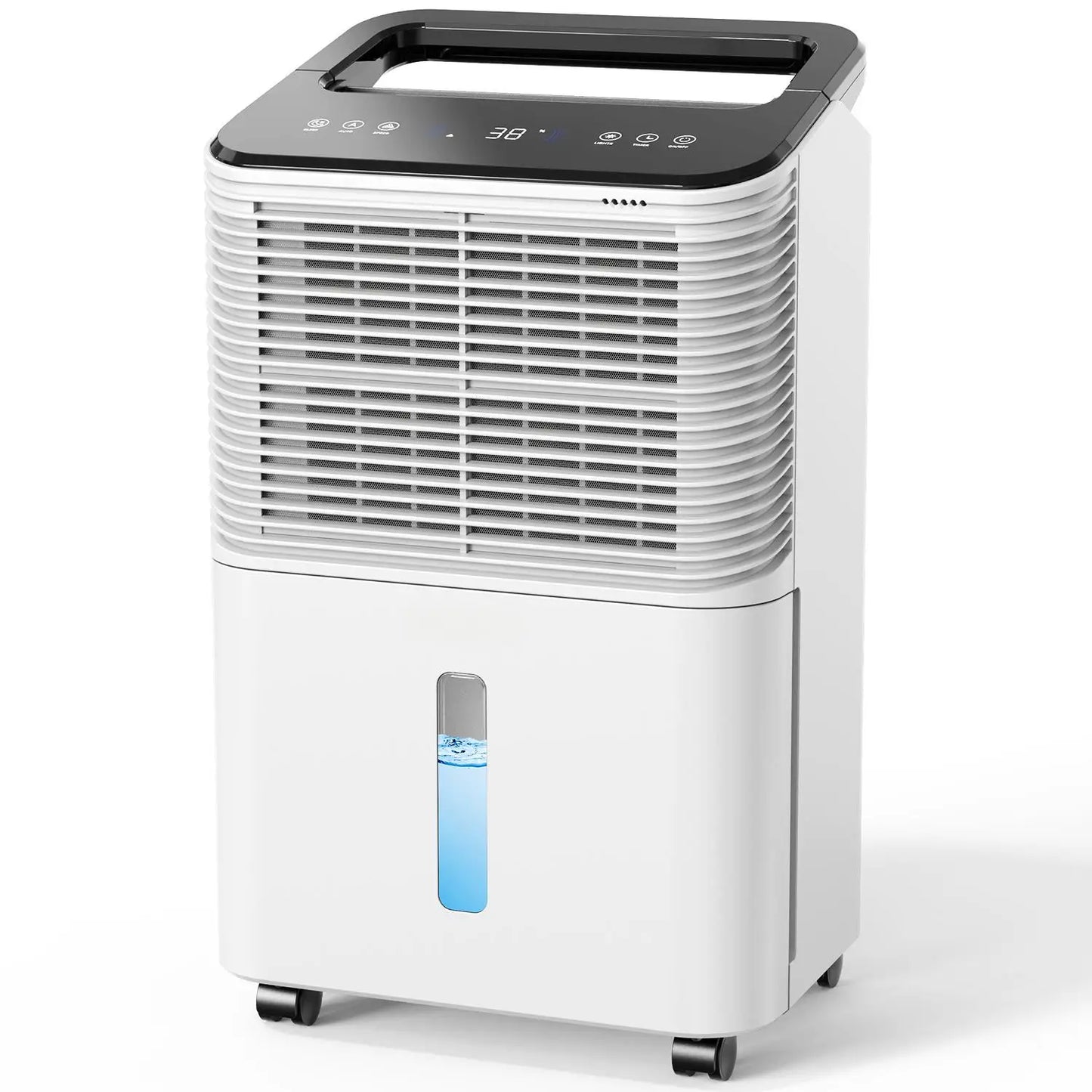 Dehumidifier 16 L/day, Ultra-quiet Electric Intelligent Central Control, Auto Mode, Moisture Display, 24h Timer Home Appliances.